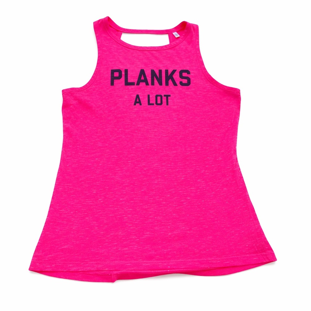 Victoria's Secret “Planks A Lot” Bright Pink Tank Top